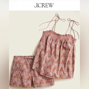 J.Crew Liberty Pajama Tank Set Aubrey Forest Floral Print Size L